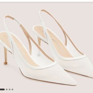 STUART 75 SLINGBACK PUMP Sparkle Mesh